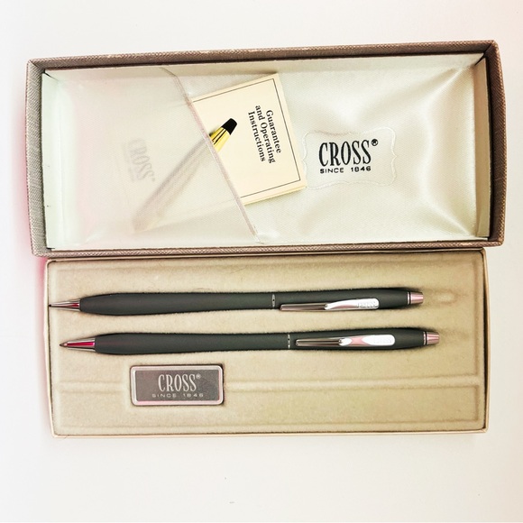 Vintage CROSS Grey Ball Pen And Pencil 2101 Set